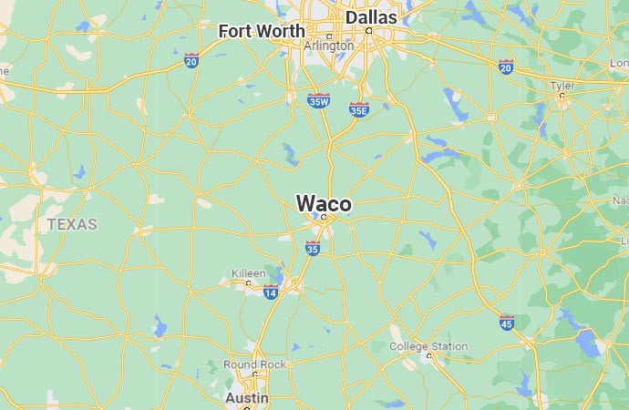 Dalworth Restortion Waco Service Area Map